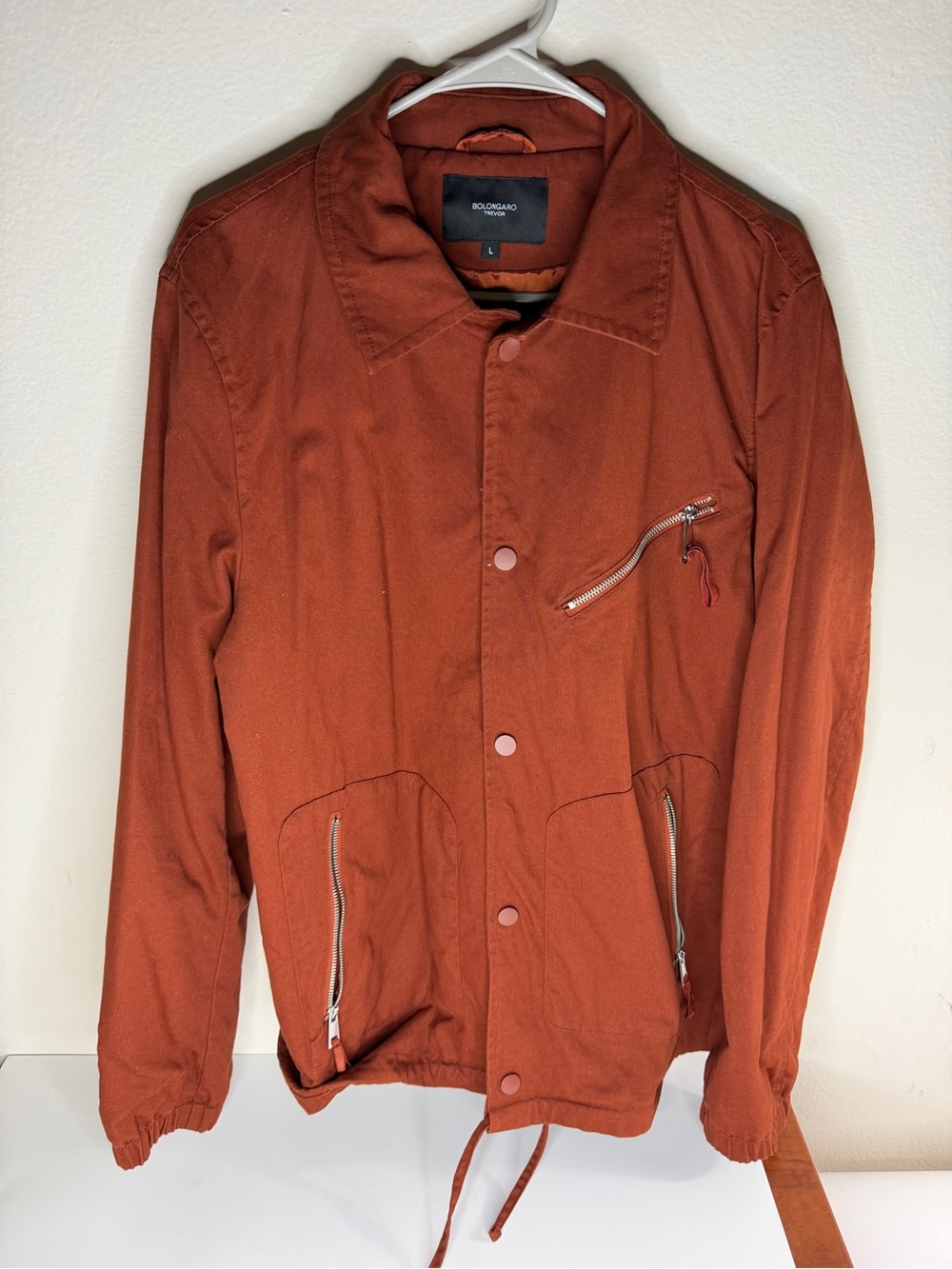Bolongaro Trevor Jacket Men Size Large Burnt Orange Made In Turkey